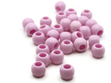 30 14mm Pale Pink Large Hole Beads Plastic Beads Jewelry Making Beading Supplies Round Beads Macrame Beads Hair Beads Loose Beads