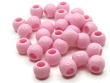 30 14mm Light Pink Large Hole Beads Plastic Beads Jewelry Making Beading Supplies Round Beads Macrame Beads Hair Beads Loose Beads