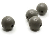 4 29mm Round Gray Wood Beads Vintage New Old Stock Wooden Beads Ball Beads Jewelry Making Beading Supplies