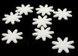 8 29mm Flower Cabochons White Cabochons Vintage West Germany Plastic Cabochons Jewelry Making Beading Supplies