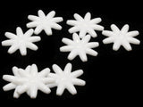 8 29mm Flower Cabochons White Cabochons Vintage West Germany Plastic Cabochons Jewelry Making Beading Supplies
