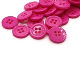 36 15mm Pink Buttons Flat Round Plastic Four Hole Buttons Jewelry Making Beading Supplies Sewing Notions