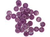 36 15mm Purple Buttons Flat Round Plastic Four Hole Buttons Jewelry Making Beading Supplies Sewing Notions