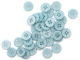 36 15mmSky Blue Buttons Flat Round Plastic Four Hole Buttons Jewelry Making Beading Supplies Sewing Notions