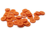 36 15mm Orange Buttons Flat Round Plastic Four Hole Buttons Jewelry Making Beading Supplies Sewing Notions