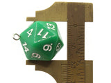 2 20mm Green Resin D20 20 Sided Dice Charms Dice Pendants Jewelry Making Beading Supplies Beads not usable as dice.