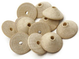 12 19mm Wood Cone Beads Wooden Beads Raw Wood Beads Macrame Beads Jewelry Making Beading Supplies Brown Beads