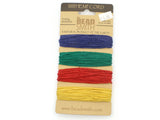 4 Color Thread Mixed Hemp Cord Hemp String for Beading and Jewelry Making Craft Supplies by The Bead Smith Blue Green Red Yellow
