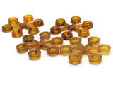 4 51mm Tortoise Shell Brown Vintage Plastic Beads Flower Beads Large Hole BeadsJewelry Making Beading Supplies Loose Beads to String