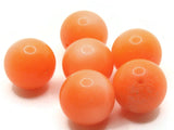 6 19mm Round Orange Beads Vintage Beads Moonglow Lucite Beads Jewelry Making New Old Stock Craft Supplies Orange Lucite Beads Moon Glow Bead