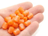 20 10mm Orange Twisted Tube Vintage Lucite Beads Moonglow Lucite Loose Beads Jewelry Making Beading Supplies Lightweight New Old Stock Beads