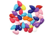 40 20mm Mixed Color Briolette Beads Faceted Teardrops Beads to String Assorted Color Acrylic Beads Plastic Beads Acrylic Drop Charm