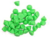 40 12mm Green Spike Beads Plastic Cone Beads New Old Stock Loose Acrylic Beads Jewelry Making Beading Supplies Triangle Beads to String