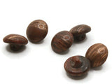 6 11mm Vintage Brown and Gold Glass Buttons Shank Buttons Sewing Notions Jewelry Making Beading Supplies Sewing Supplies