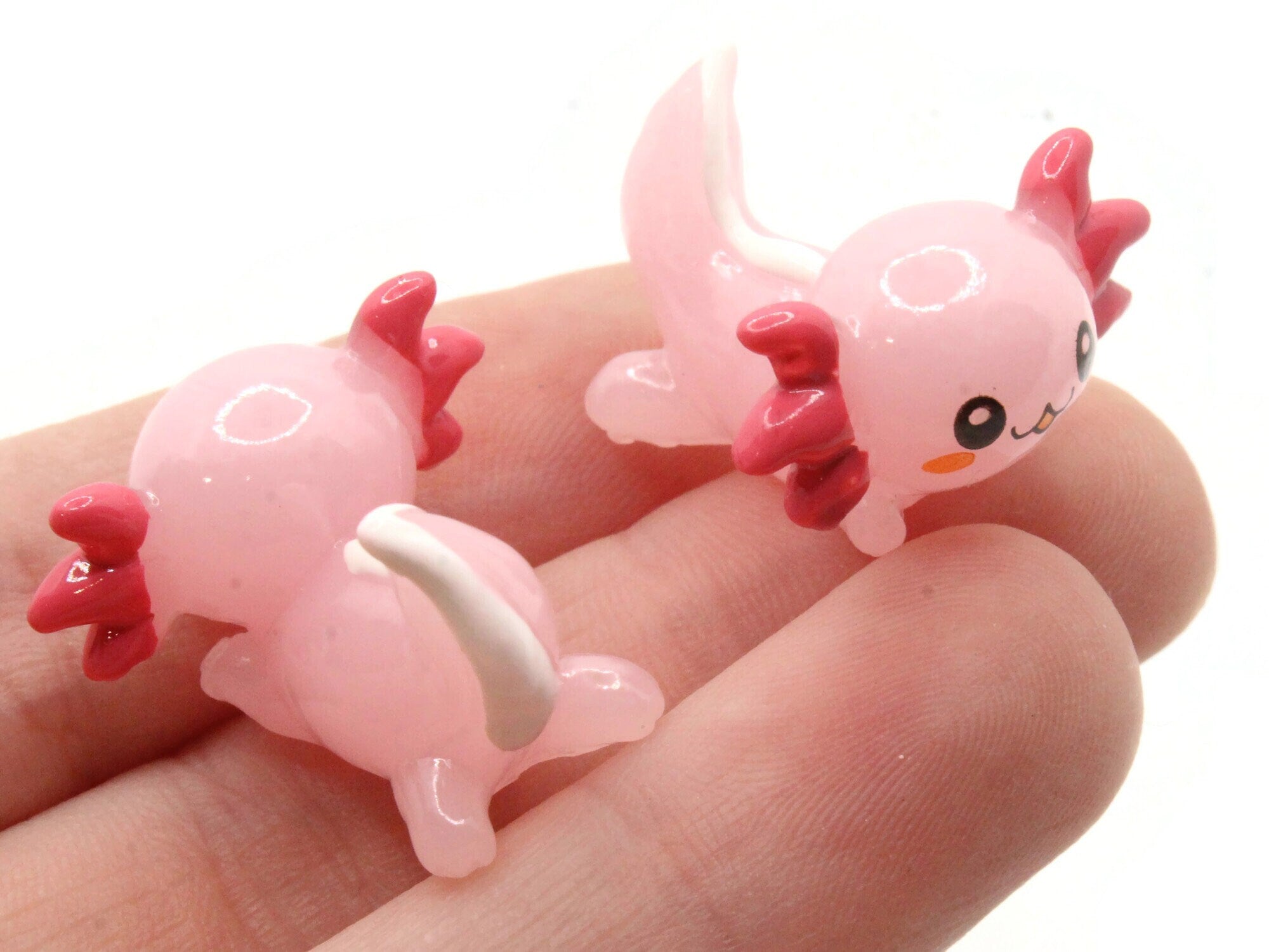 Kawaii Mini Pink Axolotl Salamander Charm #EvezBeadz DIY Jewelry