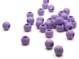 30 14mm Light Purple Large Hole Beads Plastic Beads Jewelry Making Beading Supplies Round Beads Macrame Beads Hair Beads Loose Beads