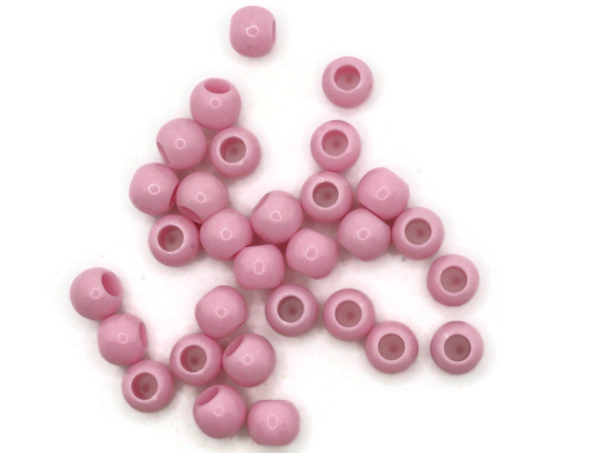 30 14mm Pink Large Hole Round Plastic Beads by Smileyboy Beads | Michaels