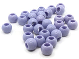 30 14mm Blue Gray Large Hole Beads Plastic Beads Jewelry Making Beading Supplies Round Beads Macrame Beads Hair Beads Loose Beads
