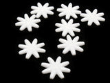 8 29mm Flower Cabochons White Cabochons Vintage West Germany Plastic Cabochons Jewelry Making Beading Supplies