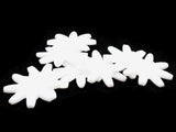 8 29mm Flower Cabochons White Cabochons Vintage West Germany Plastic Cabochons Jewelry Making Beading Supplies