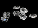 8 24mm Two Hole Clear Acrylic Beads Double Drilled Plastic Hexagon Open Back Beads Jewelry Making Beading Supplies Loose Beads Smileyboy