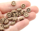 75 9mm Brown Flower Beads Small Plastic Beads Acrylic Floral Beads Jewelry Making Beading Supplies