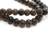 48 8mm x 10mm Faceted Rondelle Beads Root Beer Brown Glass Beads Jewelry Making Beading Supplies Loose Spacer Beads Glass Beads