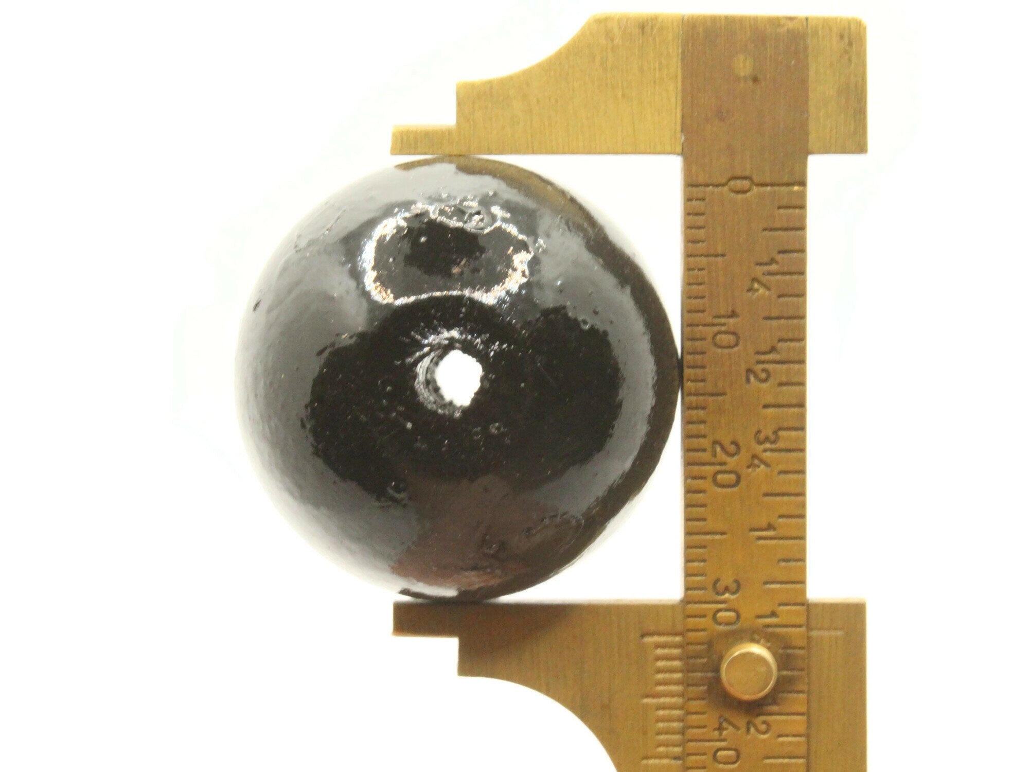 150 Painted Black Barrel Wood Beads 17mm x 14mm Diameter 8mm Large Hole