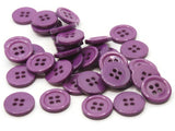36 15mm Purple Buttons Flat Round Plastic Four Hole Buttons Jewelry Making Beading Supplies Sewing Notions