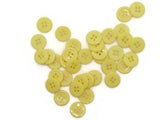 36 15mm Yellow Buttons Flat Round Plastic Four Hole Buttons Jewelry Making Beading Supplies Sewing Notions