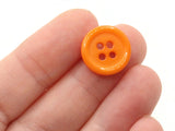 36 15mm Orange Buttons Flat Round Plastic Four Hole Buttons Jewelry Making Beading Supplies Sewing Notions