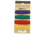 4 Color Thread Mixed Hemp Cord Hemp String for Beading and Jewelry Making Craft Supplies by The Bead Smith Blue Green Red Yellow