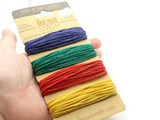 4 Color Thread Mixed Hemp Cord Hemp String for Beading and Jewelry Making Craft Supplies by The Bead Smith Blue Green Red Yellow