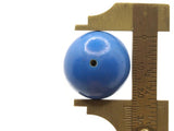 8 24mm Blue Wood Beads Round Beads Vintage Wood Beads Jewelry Making Beading Supplies New Old Stock Beads Shiny Beads