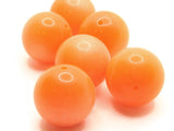 6 19mm Round Orange Beads Vintage Beads Moonglow Lucite Beads Jewelry Making New Old Stock Craft Supplies Orange Lucite Beads Moon Glow Bead