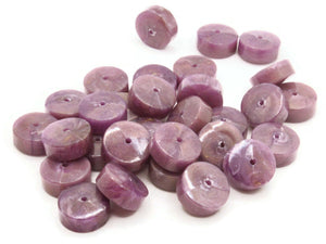 30 15mm Purple Disc Beads Vintage Plastic Beads Rondelle Beads Loose Beads Round Beads Jewelry Making Beading Supplies