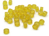 40 10mm Clear Yellow Disc Beads Vintage Plastic Beads Rondelle Beads Loose Beads Round Beads Jewelry Making Beading Supplies