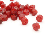 40 10mm Red Disc Beads Vintage Plastic Beads Rondelle Beads Loose Beads Round Beads Jewelry Making Beading Supplies