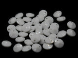 40 10mm White Faceted Saucer Beads Vintage Plastic Beads Dangle Beads Loose Beads Round Beads Jewelry Making Beading Supplies