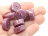 30 15mm Purple Disc Beads Vintage Plastic Beads Rondelle Beads Loose Beads Round Beads Jewelry Making Beading Supplies