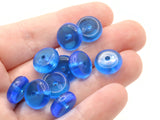 40 12mm Clear Blue Disc Beads Vintage Plastic Beads Rondelle Beads Loose Beads Round Beads Jewelry Making Beading Supplies