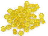 40 10mm Clear Yellow Disc Beads Vintage Plastic Beads Rondelle Beads Loose Beads Round Beads Jewelry Making Beading Supplies