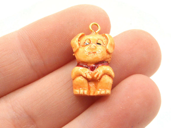 Plastic Puppy Pendants Vintage Dog Charms Jewelry Making Beading Supplies Lightweight Animal Charms  Smileyboy