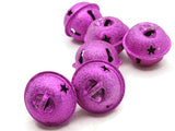 6 Purple and Pink Jingle Bells 24mm Bells Christmas Sleigh Bell Charms Beads Jewelry Making Beading Supplies Craft Supplies Smileyboy