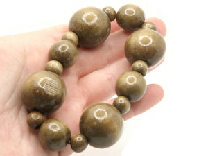 16 Brown Wooden Beads Mixed Size Round Wood Beads Large Hole Macrame Bead Assortment Jewelry Making Beading Supplies