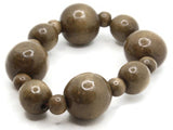 16 Brown Wooden Beads Mixed Size Round Wood Beads Large Hole Macrame Bead Assortment Jewelry Making Beading Supplies