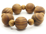 14 Brown Wooden Beads Mixed Size Round Wood Beads Large Hole Macrame Bead Assortment Jewelry Making Beading Supplies