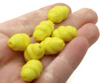 30 18mm Yellow Plastic Beads Twisted Oval Beads Jewelry Making Beading Supplies Loose Beads to String
