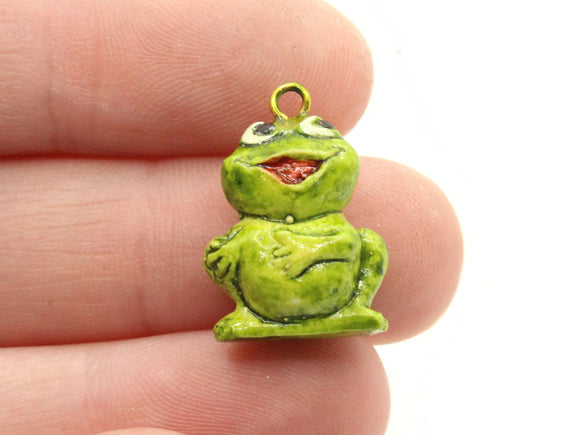 Plastic Frog Pendants Vintage Toads Amphibian Charms Jewelry Making Beading Supplies Lightweight Animal Charms  Smileyboy