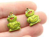 Plastic Frog Pendants Vintage Toads Amphibian Charms Jewelry Making Beading Supplies Lightweight Animal Charms  Smileyboy
